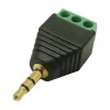 מתאם תקע אודיו 3.5mm סטריאו לטרמינל הברגה