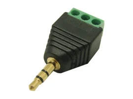 תמונה של מוצר מתאם תקע אודיו 3.5mm סטריאו לטרמינל הברגה