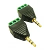 מתאם תקע אודיו 3.5mm סטריאו לטרמינל הברגה