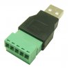 מתאם USB-A זכר לטרמינל הברגה