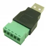מתאם USB-A זכר לטרמינל הברגה