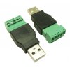 מתאם USB-A זכר לטרמינל הברגה