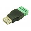 מתאם USB-A נקבה לטרמינל הברגה