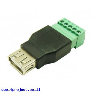 מתאם USB-A נקבה לטרמינל הברגה