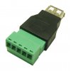 מתאם USB-A נקבה לטרמינל הברגה