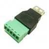 מתאם USB-A נקבה לטרמינל הברגה