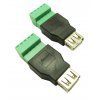 מתאם USB-A נקבה לטרמינל הברגה