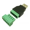מתאם USB-A נקבה לטרמינל הברגה