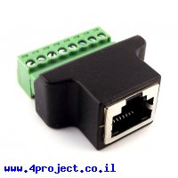 מתאם RJ45 נקבה לטרמינל הברגה