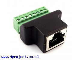 תמונה של מוצר מתאם RJ45 נקבה לטרמינל הברגה