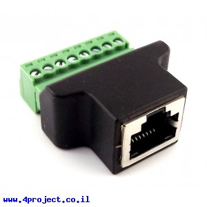מתאם RJ45 נקבה לטרמינל הברגה