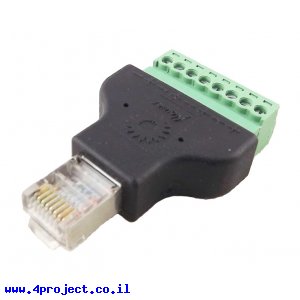 מתאם RJ45 זכר לטרמינל הברגה