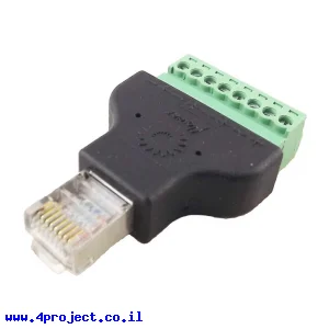 מתאם RJ45 זכר לטרמינל הברגה