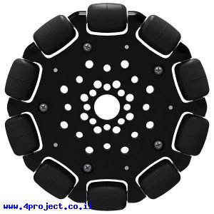 גלגל אומני 4" - חורים בתבנית Actobotics
