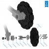 גלגל אומני 4" - חורים בתבנית Actobotics