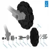 גלגל אומני 4" - חורים בתבנית Actobotics