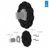 גלגל אומני 4" - חורים בתבנית Actobotics