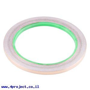 סרט נחושת - Copper Tape - רוחב 5 מ"מ - דבק מוליך