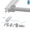 פרופיל X-Rail - אורך 4.50" (114.3 מ"מ)