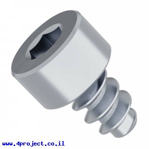 בורג אלן לפלסטיק M4x6mm - חבילה של 25