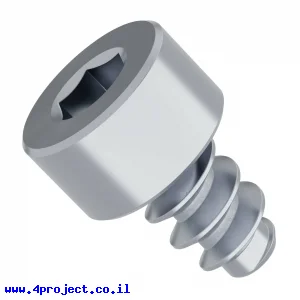 בורג אלן לפלסטיק M4x6mm - חבילה של 25