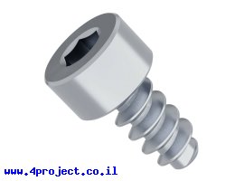 תמונה של מוצר בורג אלן לפלסטיק M4x8mm - חבילה של 25
