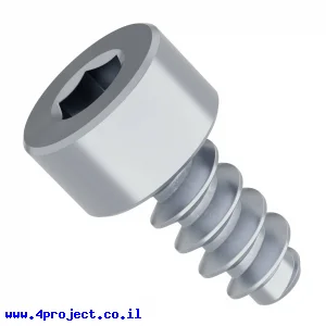 בורג אלן לפלסטיק M4x8mm - חבילה של 25