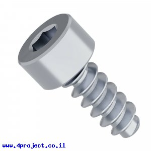 בורג אלן לפלסטיק M4x10mm - חבילה של 25
