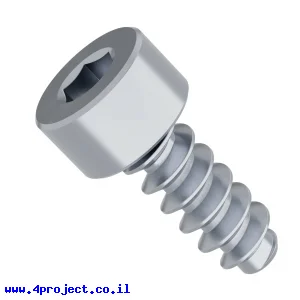 בורג אלן לפלסטיק M4x10mm - חבילה של 25