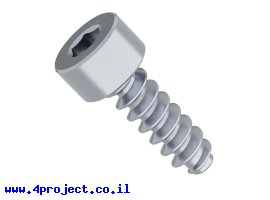 תמונה של מוצר בורג אלן לפלסטיק M4x12mm - חבילה של 25