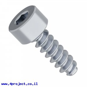 בורג אלן לפלסטיק M4x12mm - חבילה של 25