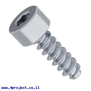 בורג אלן לפלסטיק M4x12mm - חבילה של 25