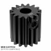 גלגל שיניים MOD0.8 לציר 5 מ"מ עגול, פלדה - 15 שיניים
