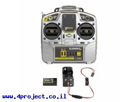 תמונה של מוצר שלט רדיו 6 ערוצים, 2.4GHz, מצב עבודה 2, דגם Element-6