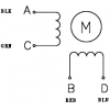 מנוע צעד 200 צעדים, 20x42 מ"מ, 4.3V/0.8A
