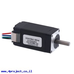מנוע צעד 200 צעדים, 20x42 מ"מ, 4.3V/0.8A