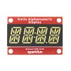 תצוגה אלפאנומרית לבנה, 4 תאים - חיבור Qwiic