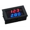 מד מתח/זרם עד 100VDC/10A - תצוגה אדומה/כחולה