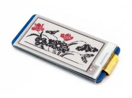 תמונה של מוצר מסך E-Ink ל-3 צבעים (אדום, שחור, לבן), גודל 2.13", רזולוציה 212x104, ממשק RPi
