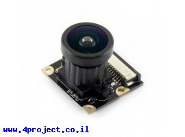 תמונה של מוצר מצלמה לכרטיס Raspberry PI, פוקוס מתכוונן, זווית ראיה 222 מעלות - 5MP