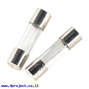 פיוז זכוכית 5x20 מ"מ, 4A/250V - פעולה מהירה