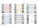 תמונה של מוצר חוט גישור איכותי - זכר/זכר 5 ס"מ - חבילה של 60 צבעוניים