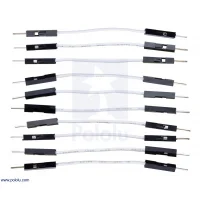 חוט גישור איכותי - זכר/זכר 5 ס"מ - חבילה של 10 לבנים