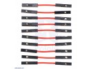 תמונה של מוצר חוט גישור איכותי - נקבה/נקבה 2.5 ס"מ - חבילה של 10 אדומים