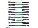 תמונה של מוצר חוט גישור איכותי - נקבה/נקבה 2.5 ס"מ - חבילה של 10 ירוקים