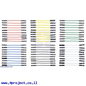 חוט גישור איכותי - נקבה/נקבה 5 ס"מ - חבילה של 60 צבעוניים