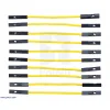 חוט גישור איכותי - נקבה/נקבה 5 ס"מ - חבילה של 10 צהובים
