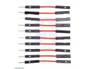 תמונה של מוצר חוט גישור איכותי - זכר/נקבה 2.5 ס"מ - חבילה של 10 אדומים