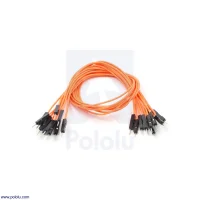 חוט גישור איכותי - זכר/זכר 30 ס"מ - חבילה של 10 כתומים