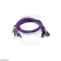 חוט גישור איכותי - זכר/זכר 30 ס"מ - חבילה של 10 סגולים